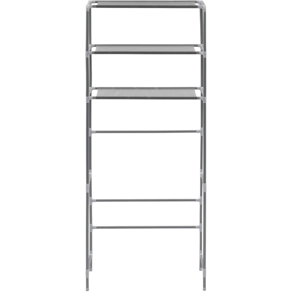 vidaXL 3-Tier Storage Rack over Laundry Machine Silver 27.2&quotx11&quotx66.5"