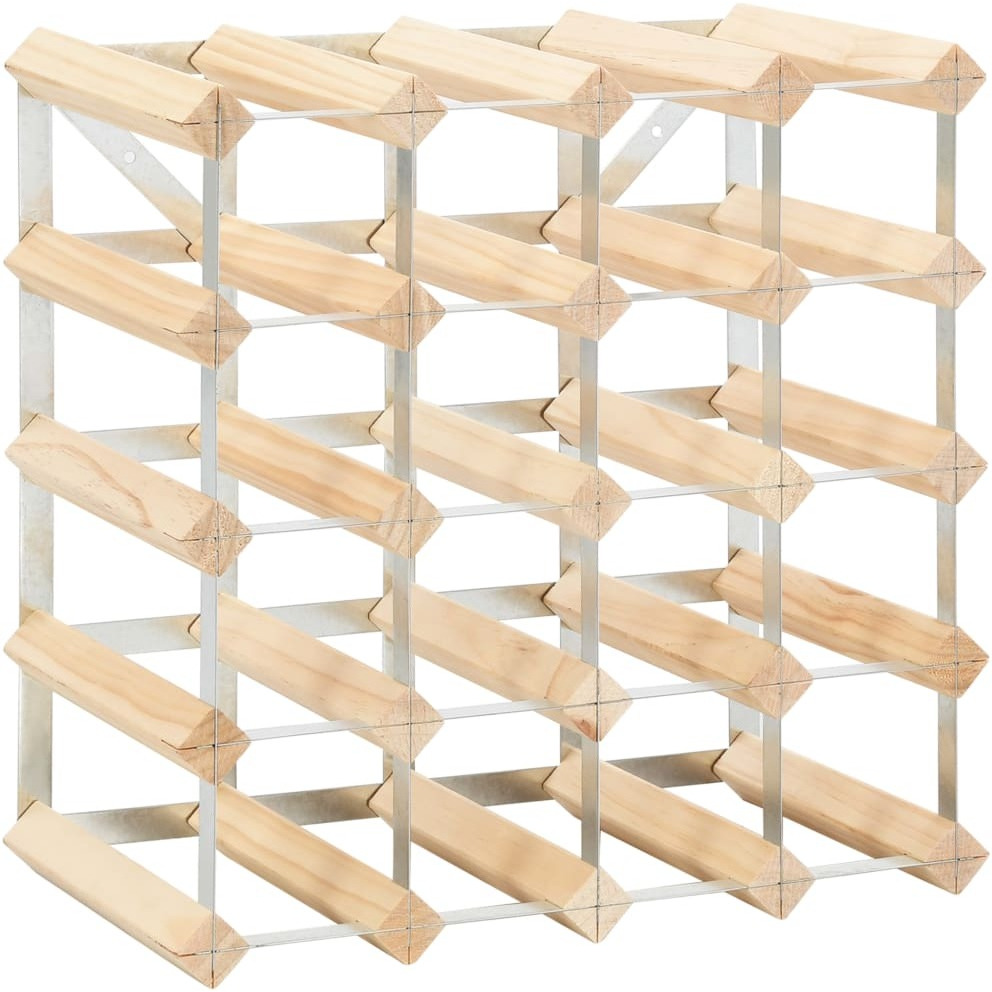 vidaXL Wine Rack for 20 Bottles Solid Pinewood