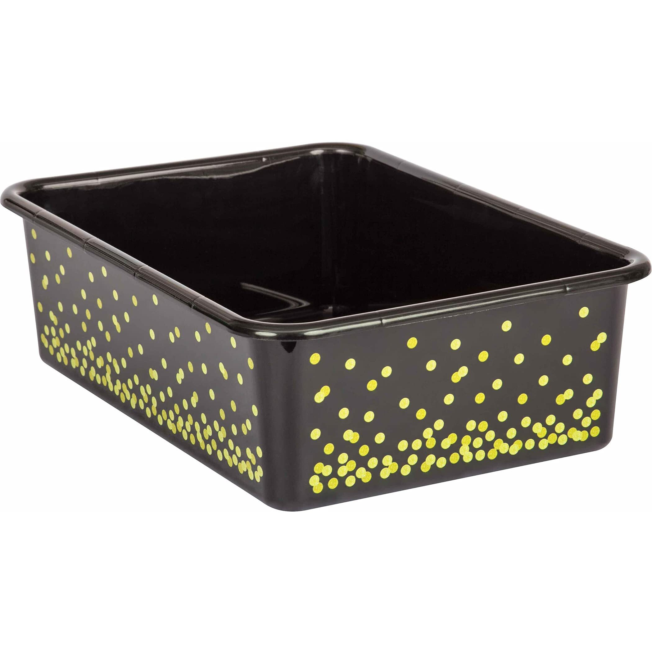 BLACK CONFETTI LARGE PLASTIC BIN