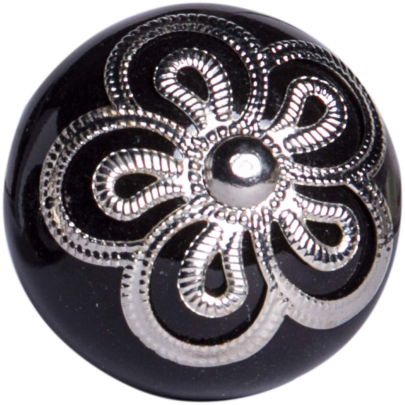 1.5" X 1.5" X 1.5" Ceramic Metal Multicolor 12 Pack Knob