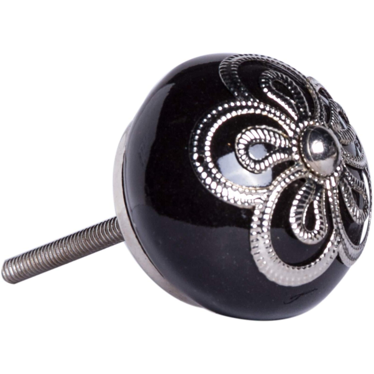 1.5" X 1.5" X 1.5" Ceramic Metal Multicolor 12 Pack Knob
