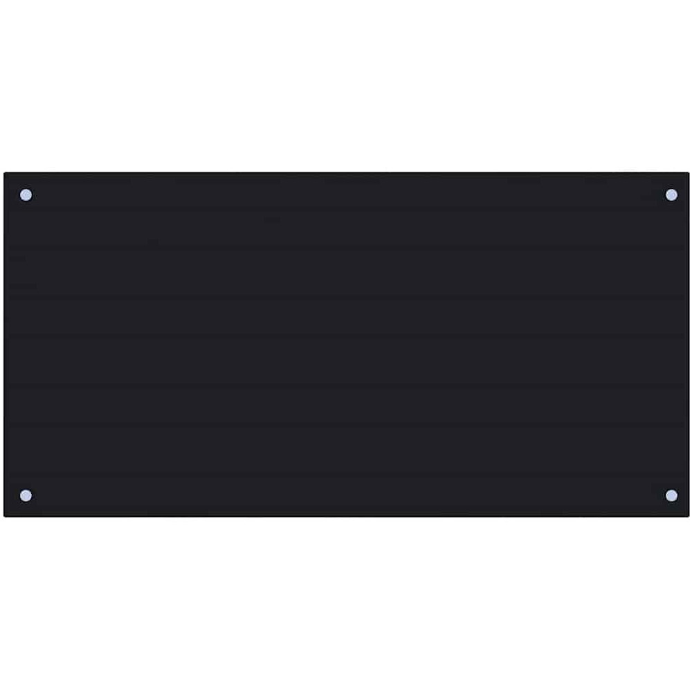 vidaXL Kitchen Backsplash Black 39.4&quotx19.7" Tempered Glass
