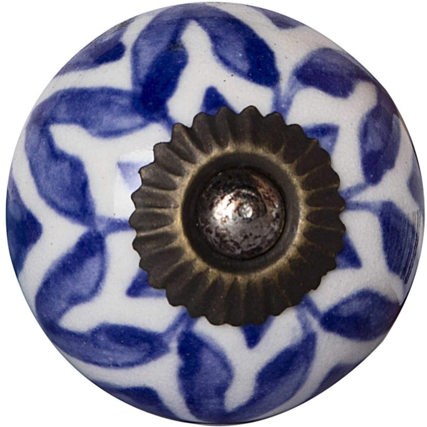 1.5" X 1.5" X 1.5" Ceramic Metal Multicolor 12 Pack Knob