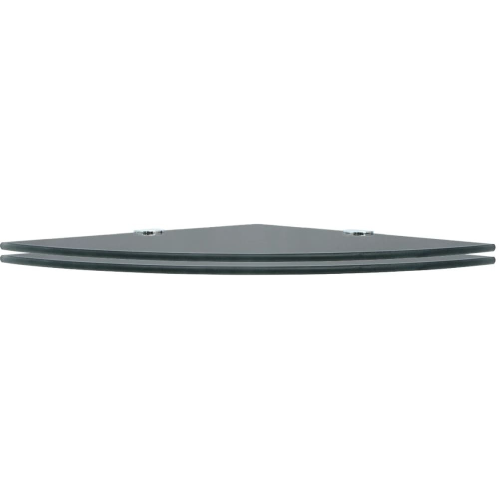 vidaXL Corner Shelves 2 pcs with Chrome Supports Glass Black 9.8&quotx9.8"