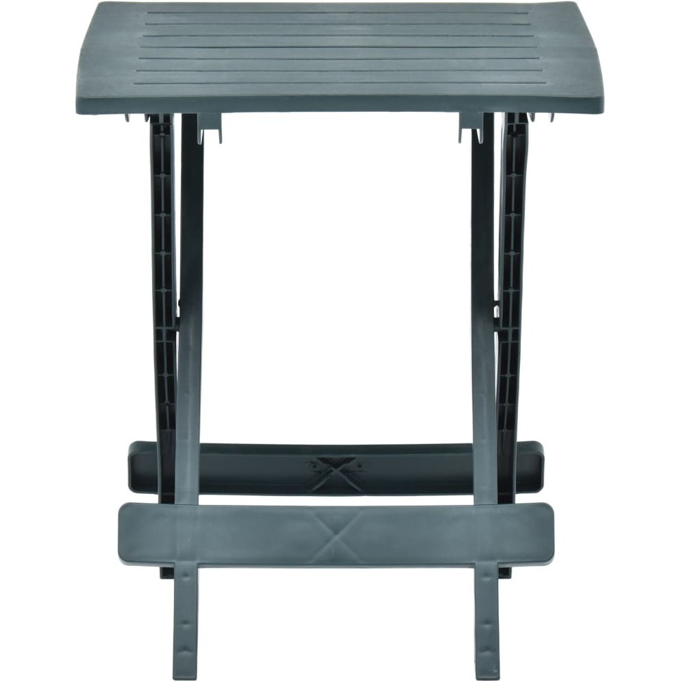 vidaXL Folding Patio Table Green 17.7&quotx16.9&quotx19.7" Plastic