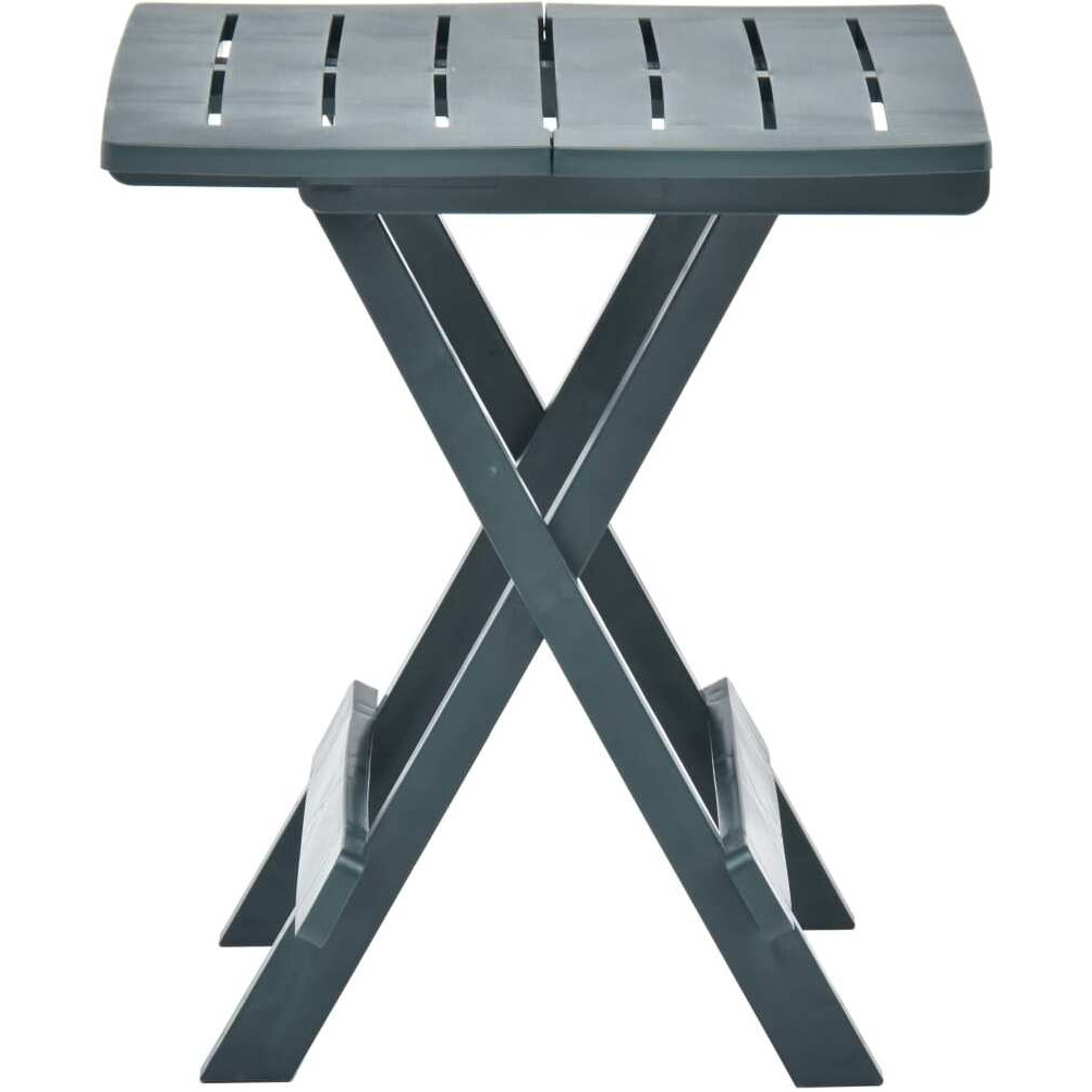 vidaXL Folding Patio Table Green 17.7&quotx16.9&quotx19.7" Plastic