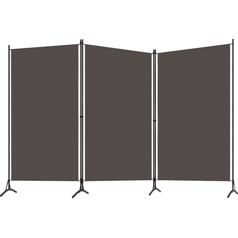 vidaXL 3-Panel Room Divider Anthracite 102.4&quotx70.9"