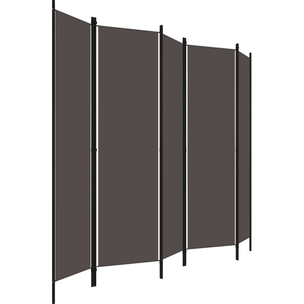 vidaXL 5-Panel Room Divider Anthracite 98.4&quotx70.9"