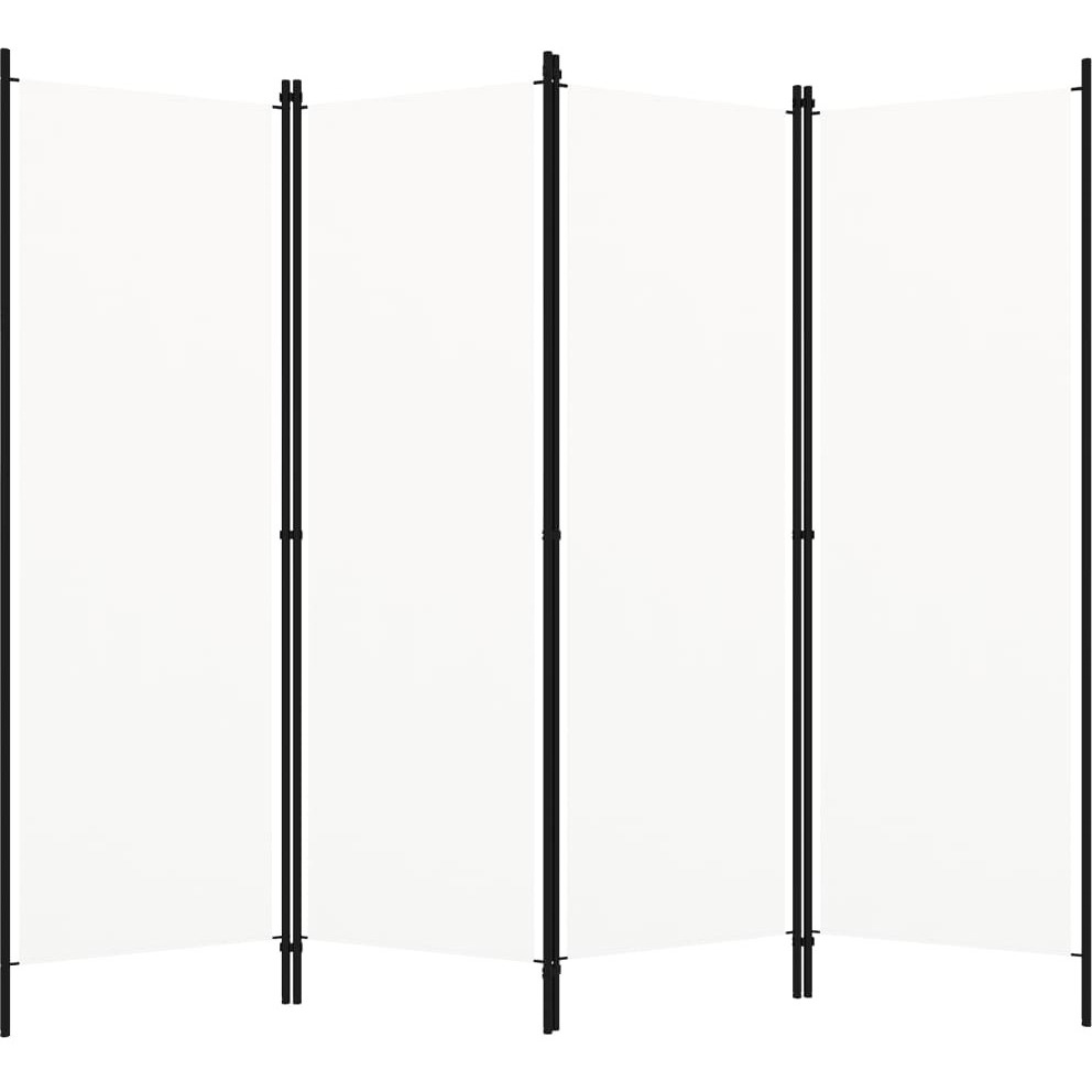 vidaXL 4-Panel Room Divider Cream White 78.7&quotx70.9"