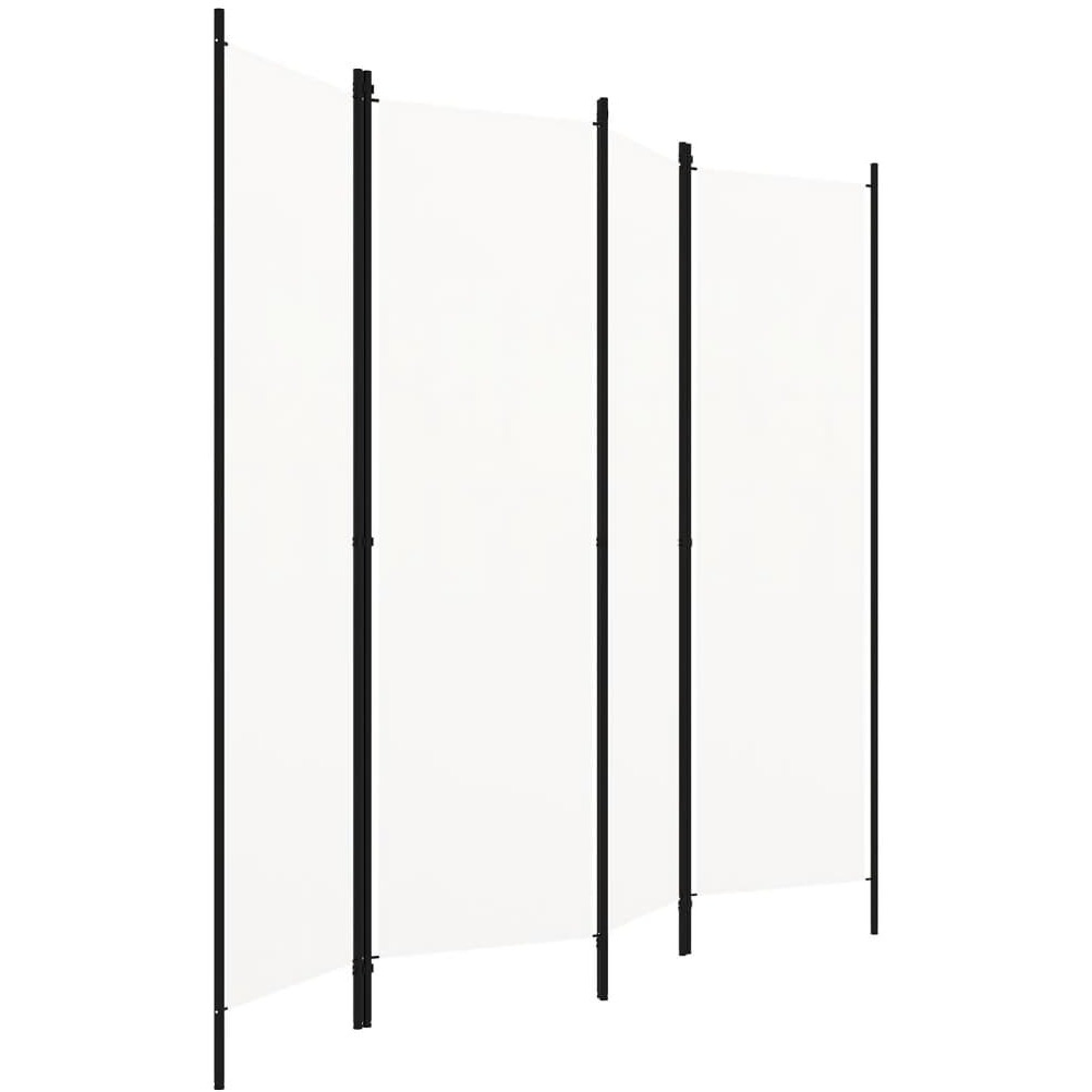 vidaXL 4-Panel Room Divider Cream White 78.7&quotx70.9"