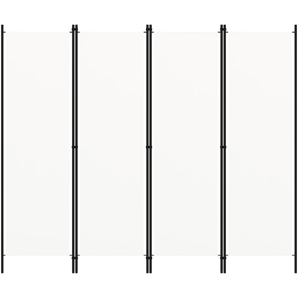 vidaXL 4-Panel Room Divider Cream White 78.7&quotx70.9"