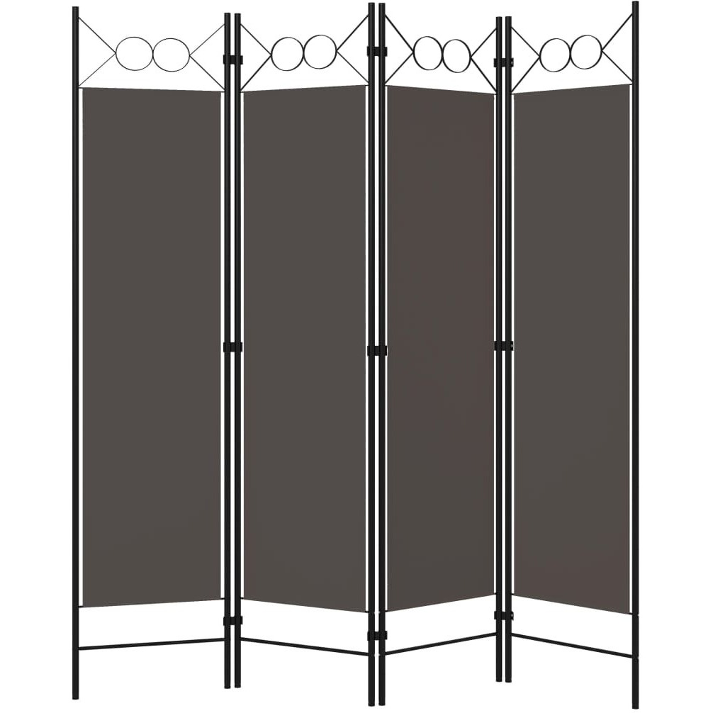 vidaXL 4-Panel Room Divider Anthracite 63&quotx70.9"