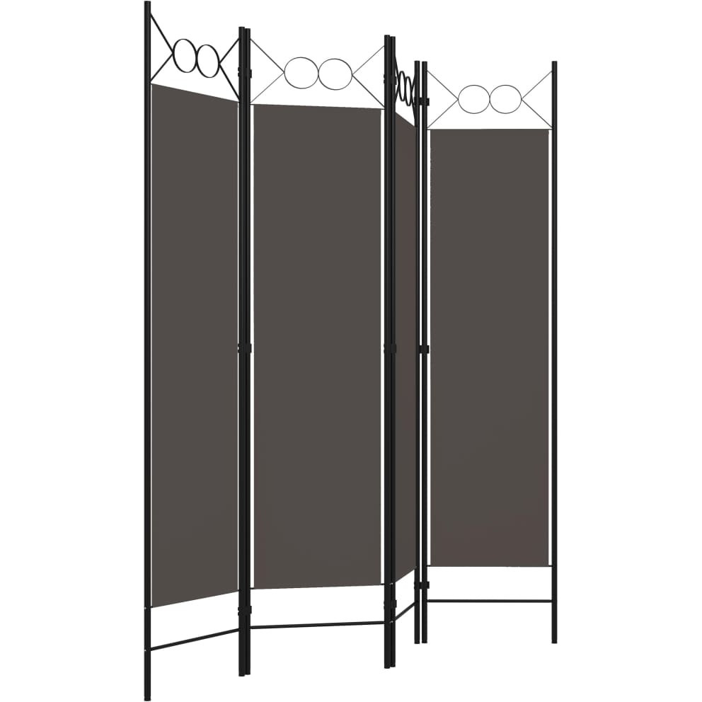 vidaXL 4-Panel Room Divider Anthracite 63&quotx70.9"