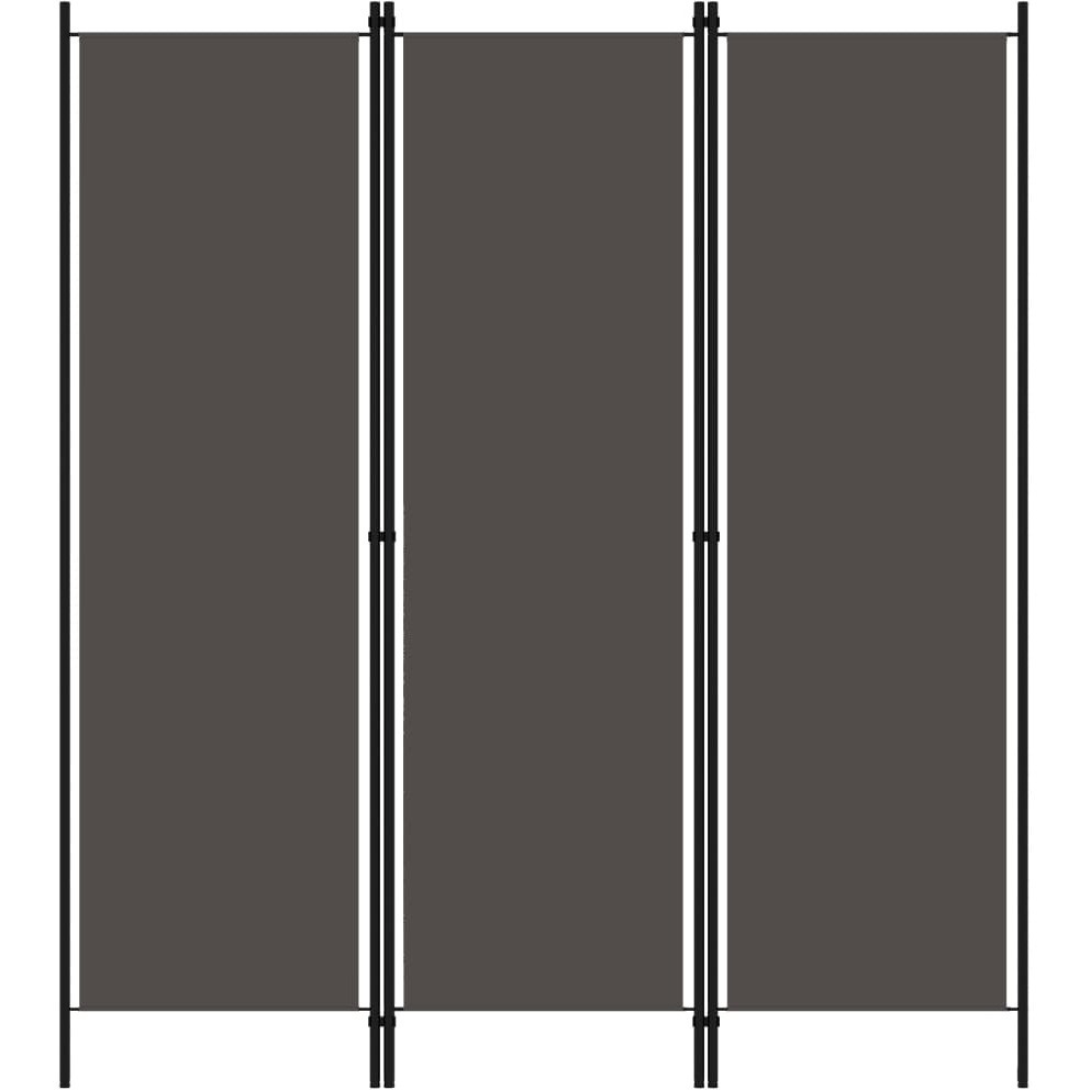 vidaXL 3-Panel Room Divider Anthracite 59.1&quotx70.9"