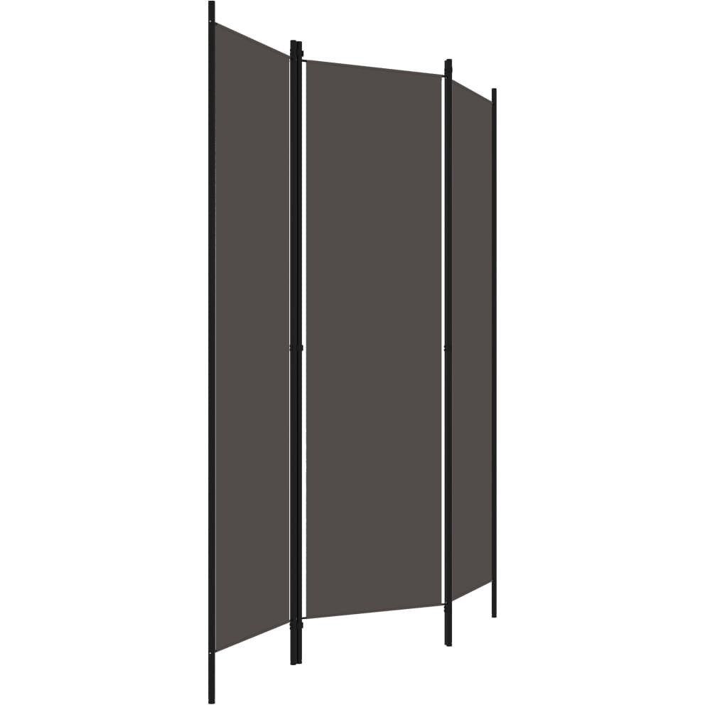 vidaXL 3-Panel Room Divider Anthracite 59.1&quotx70.9"