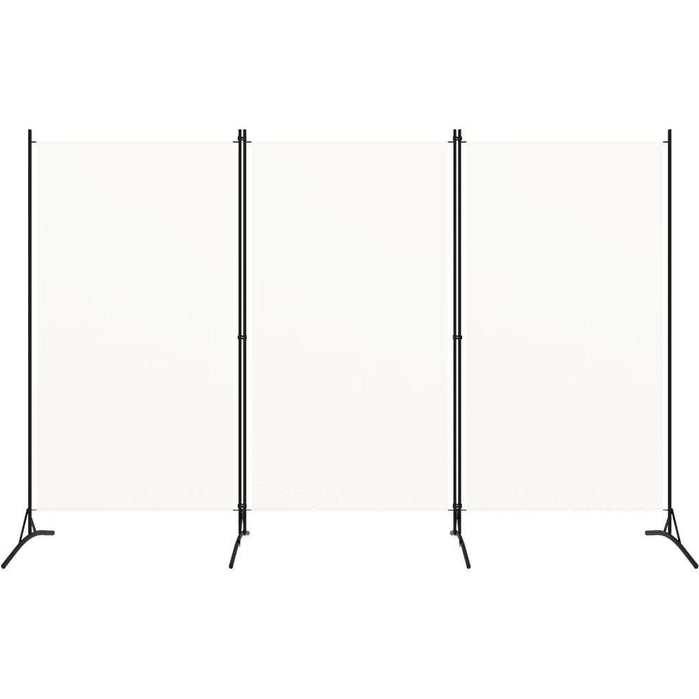 vidaXL 3-Panel Room Divider Cream White 102.4&quotx70.9"