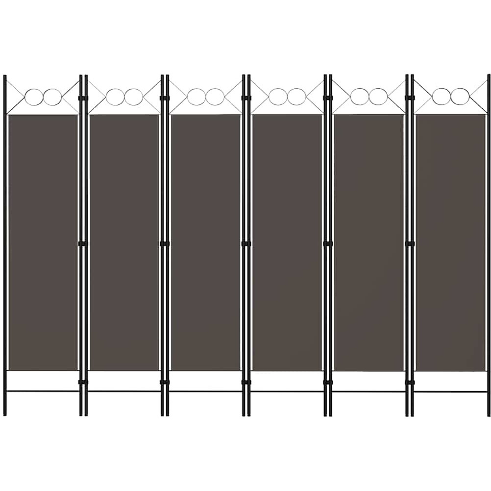 vidaXL 6-Panel Room Divider Anthracite 94.5&quotx70.9"