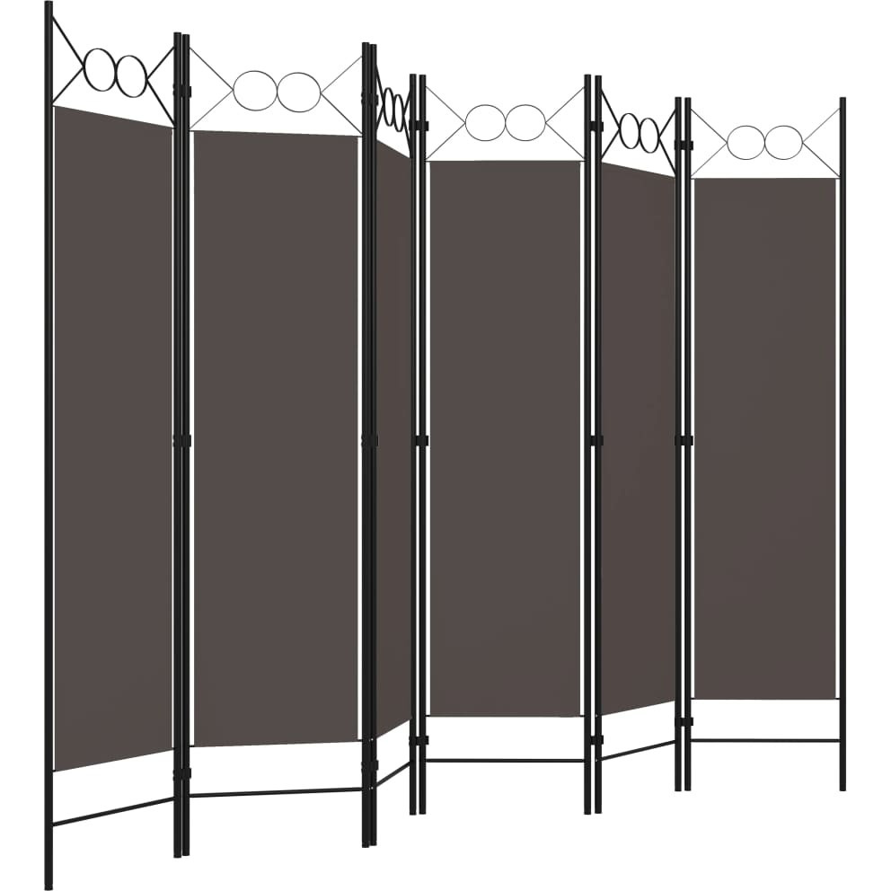 vidaXL 6-Panel Room Divider Anthracite 94.5&quotx70.9"