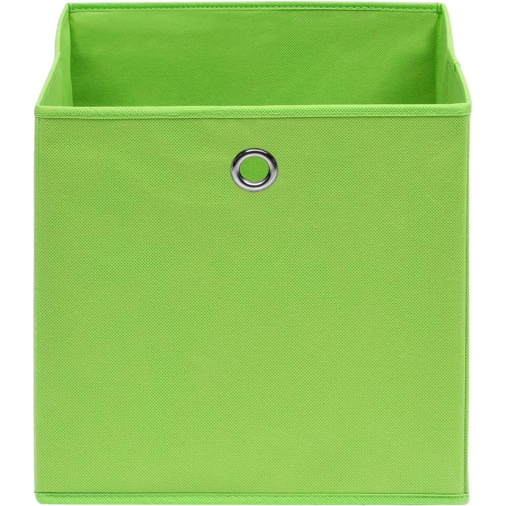 vidaXL Storage Boxes 4 pcs Green 12.6&quotx12.6&quotx12.6" Fabric