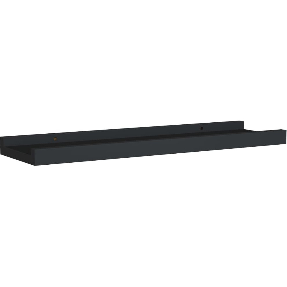 vidaXL Picture Frame Ledge Shelves 2 pcs Black 15.7&quotx3.5&quotx1.2" MDF