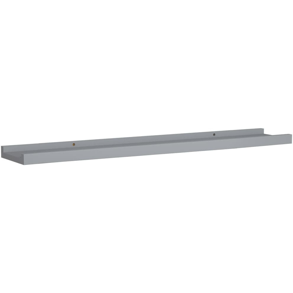 vidaXL Picture Frame Ledge Shelves 2 pcs Gray 31.5&quotx3.5&quotx1.2" MDF