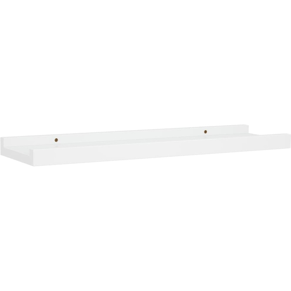 vidaXL Picture Frame Ledge Shelves 2 pcs White 15.7&quotx3.5&quotx1.2" MDF