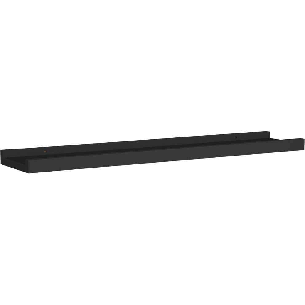 vidaXL Picture Frame Ledge Shelves 2 pcs Black 23.6&quotx3.5&quotx1.2" MDF