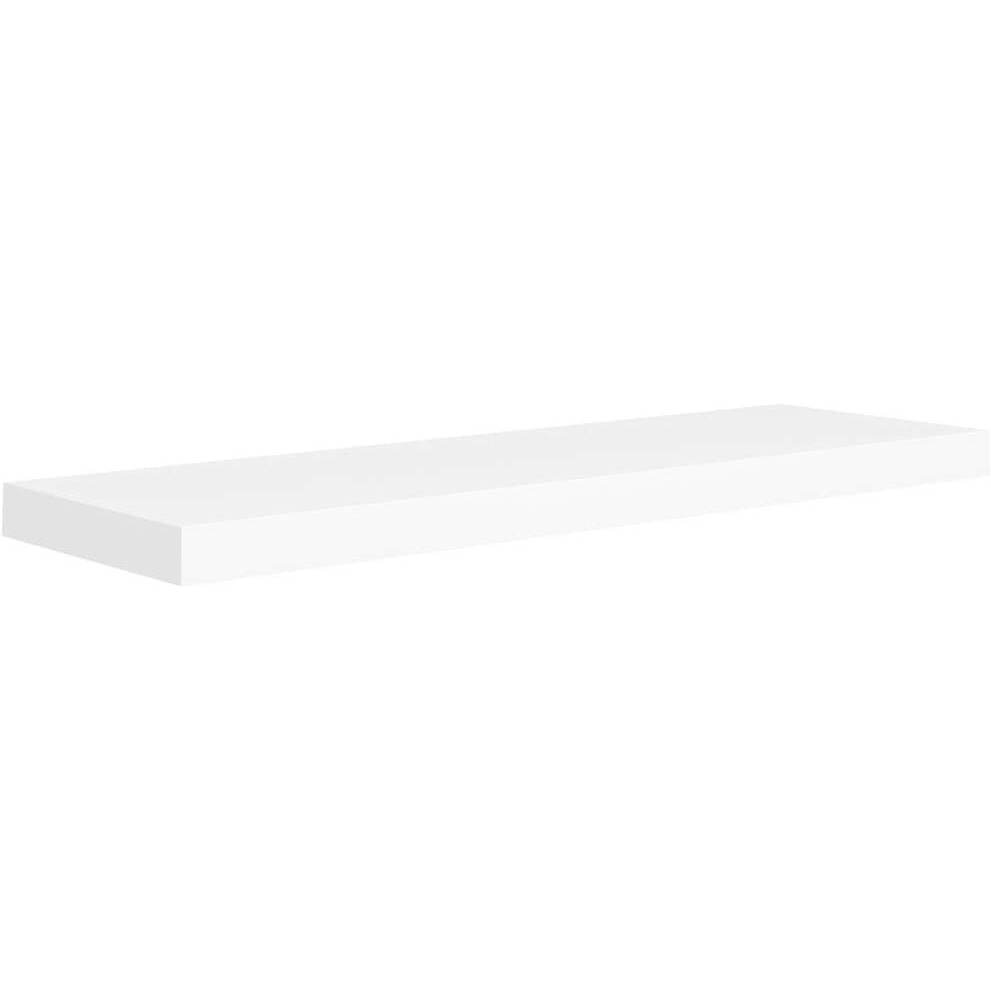 vidaXL Floating Wall Shelf White 31.5&quotx9.3&quotx1.5" MDF