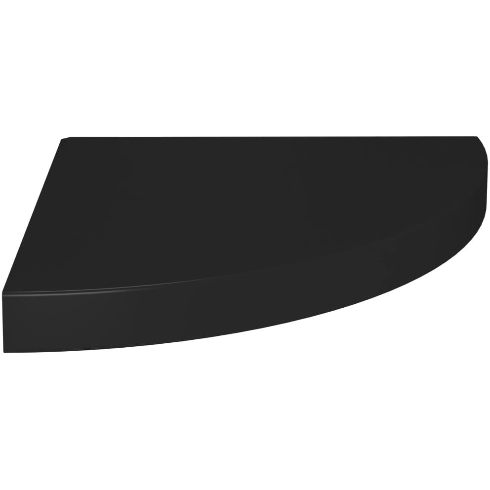 vidaXL Floating Corner Shelves 2 pcs Black 13.8&quotx13.8&quotx1.5" MDF