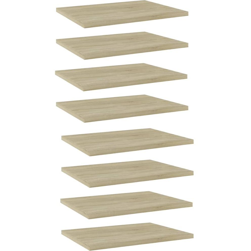 vidaXL Bookshelf Boards 8 pcs Sonoma Oak 15.7&quotx11.8&quotx0.6" Engineered Wood