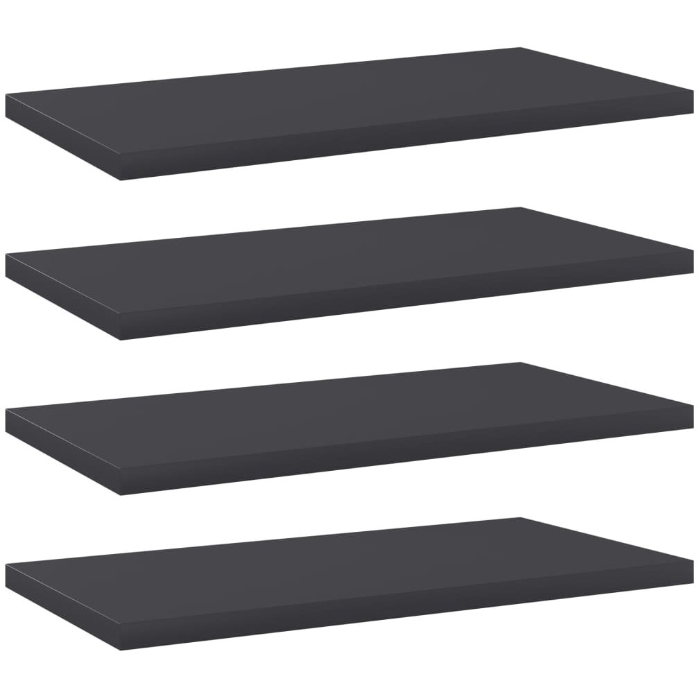 vidaXL Bookshelf Boards 4 pcs Gray 15.7&quotx7.9&quotx0.6" Engineered Wood