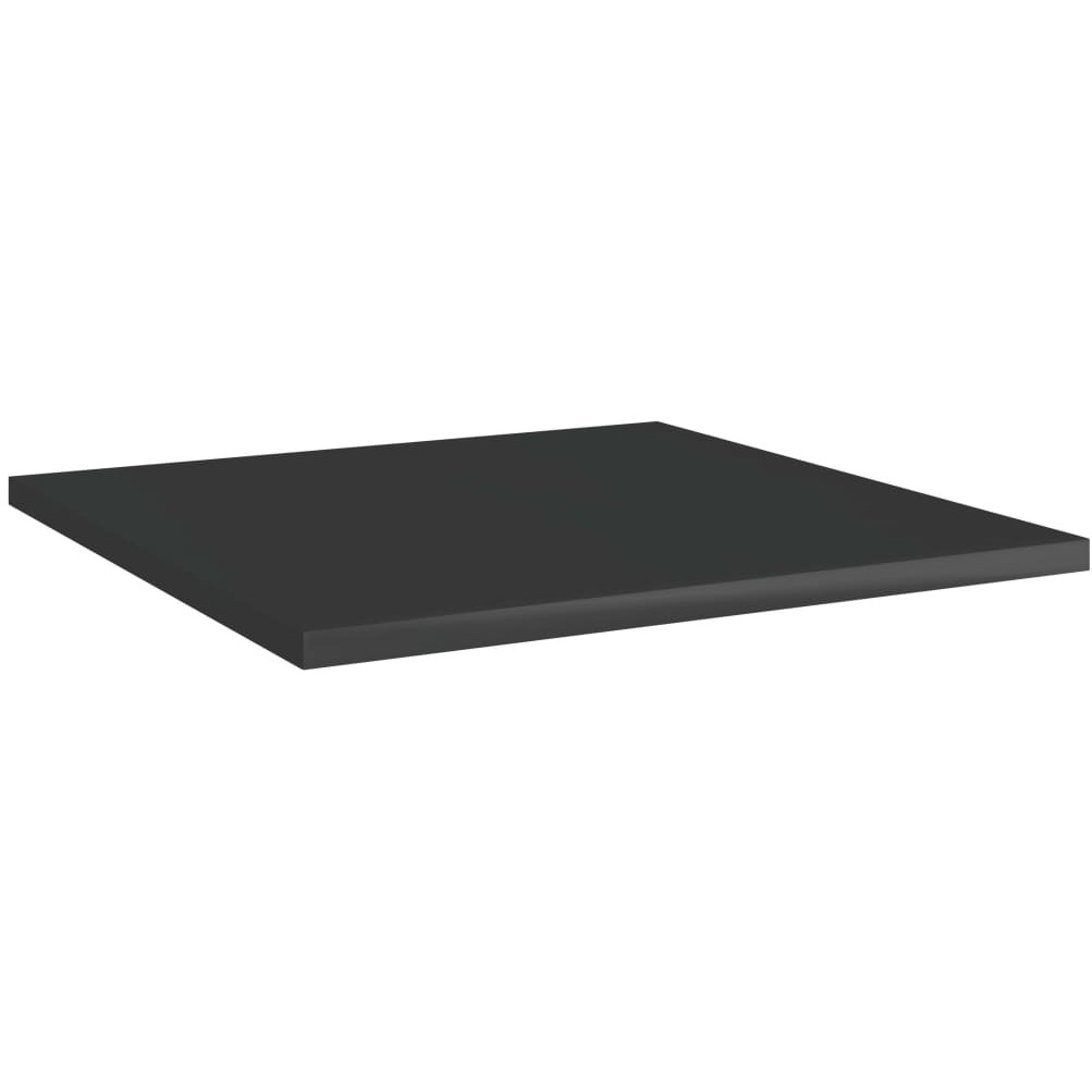 vidaXL Bookshelf Boards 4 pcs High Gloss Black 15.7&quotx15.7&quotx0.6" Engineered Wood