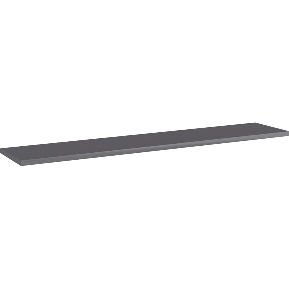 vidaXL Bookshelf Boards 4 pcs High Gloss Gray 39.4&quotx7.9&quotx0.6" Engineered Wood