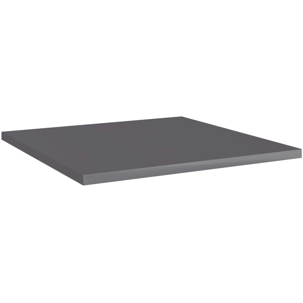 vidaXL Bookshelf Boards 8 pcs High Gloss Gray 15.7&quotx15.7&quotx0.6" Engineered Wood
