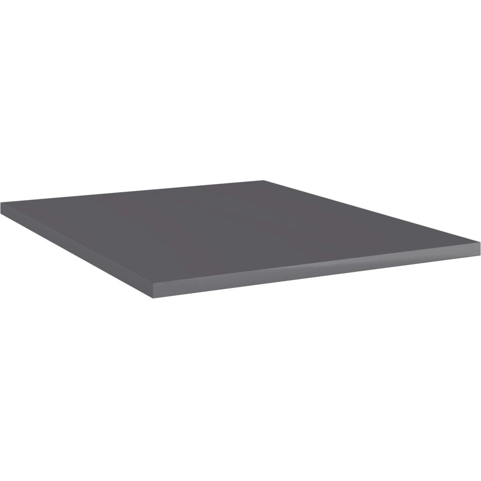 vidaXL Bookshelf Boards 8 pcs High Gloss Gray 15.7&quotx19.7&quotx0.6" Engineered Wood