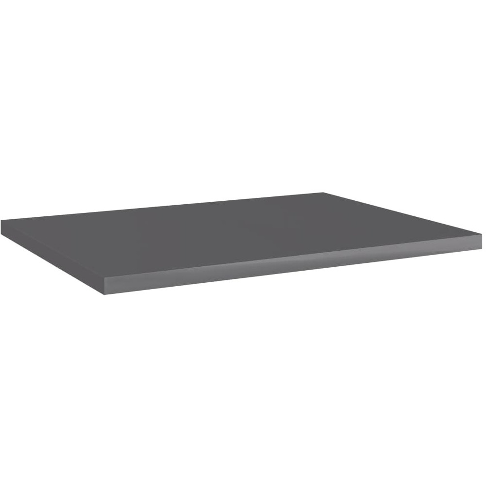vidaXL Bookshelf Boards 4 pcs High Gloss Gray 15.7&quotx11.8&quotx0.6" Engineered Wood