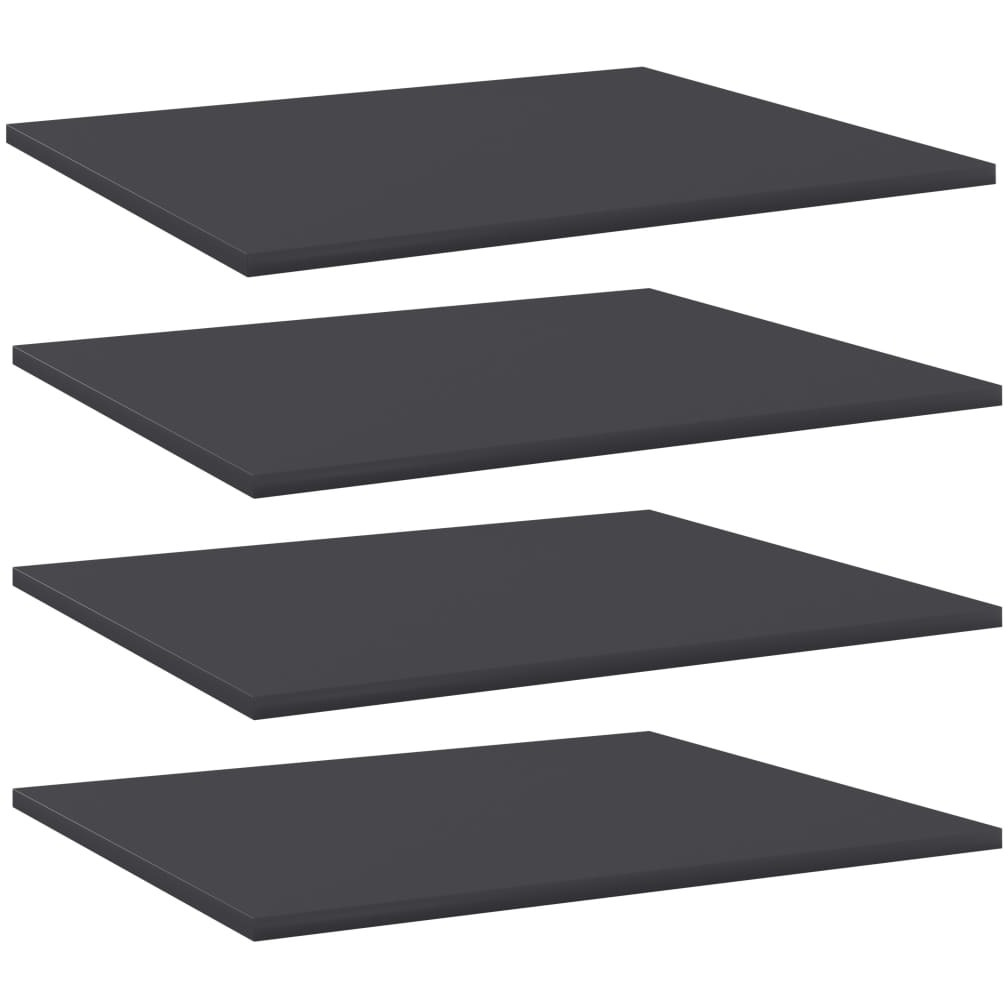 vidaXL Bookshelf Boards 4 pcs Gray 23.6&quotx19.7&quotx0.6" Engineered Wood