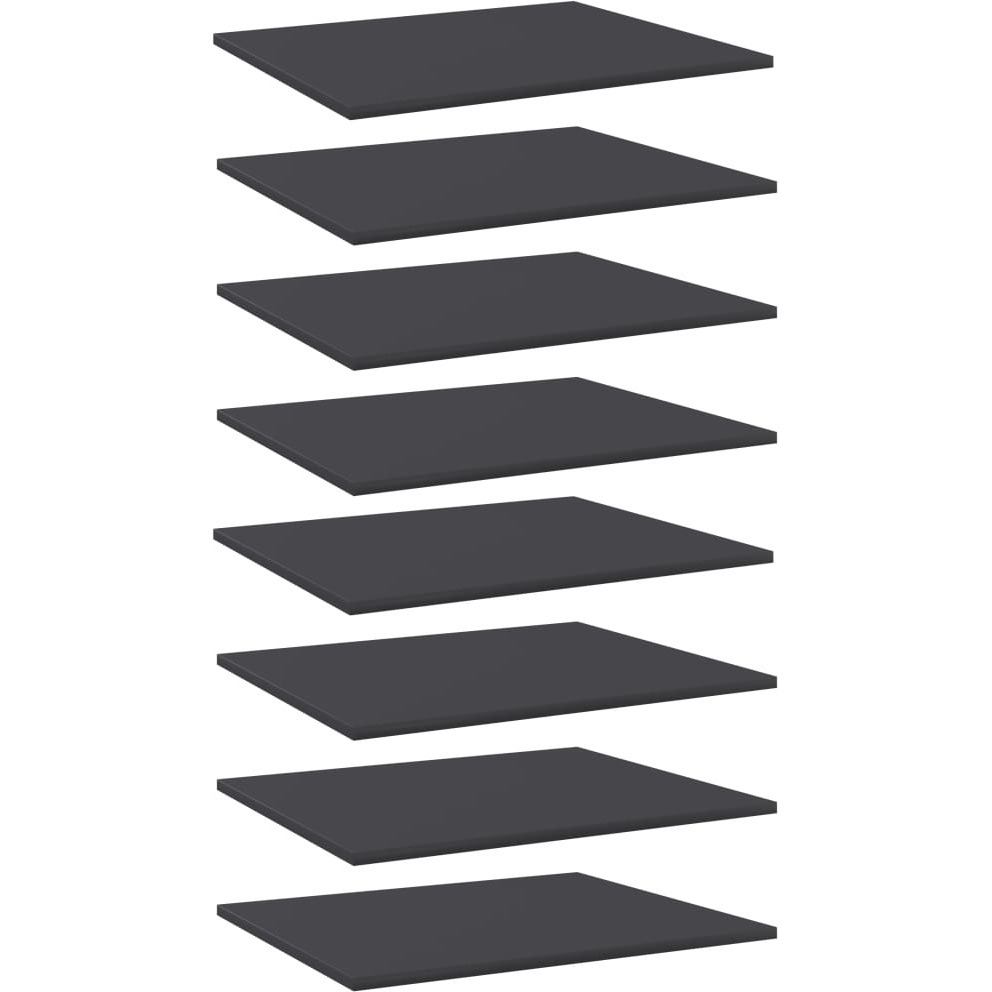 vidaXL Bookshelf Boards 8 pcs Gray 23.6&quotx19.7&quotx0.6" Engineered Wood