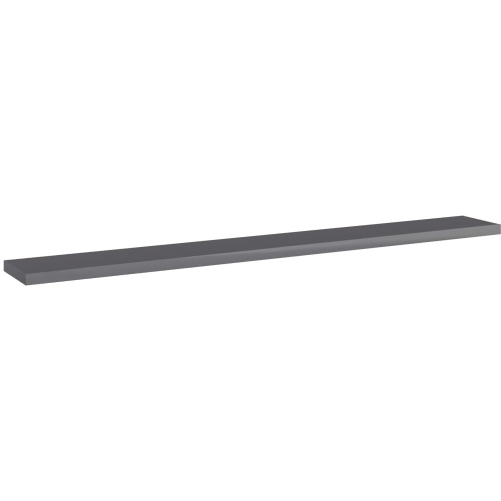 vidaXL Bookshelf Boards 8 pcs High Gloss Gray 31.5&quotx3.9&quotx0.6" Engineered Wood