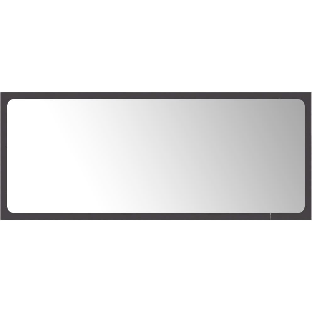 vidaXL Bathroom Mirror Gray 35.4&quotx0.6&quotx14.6" Engineered Wood
