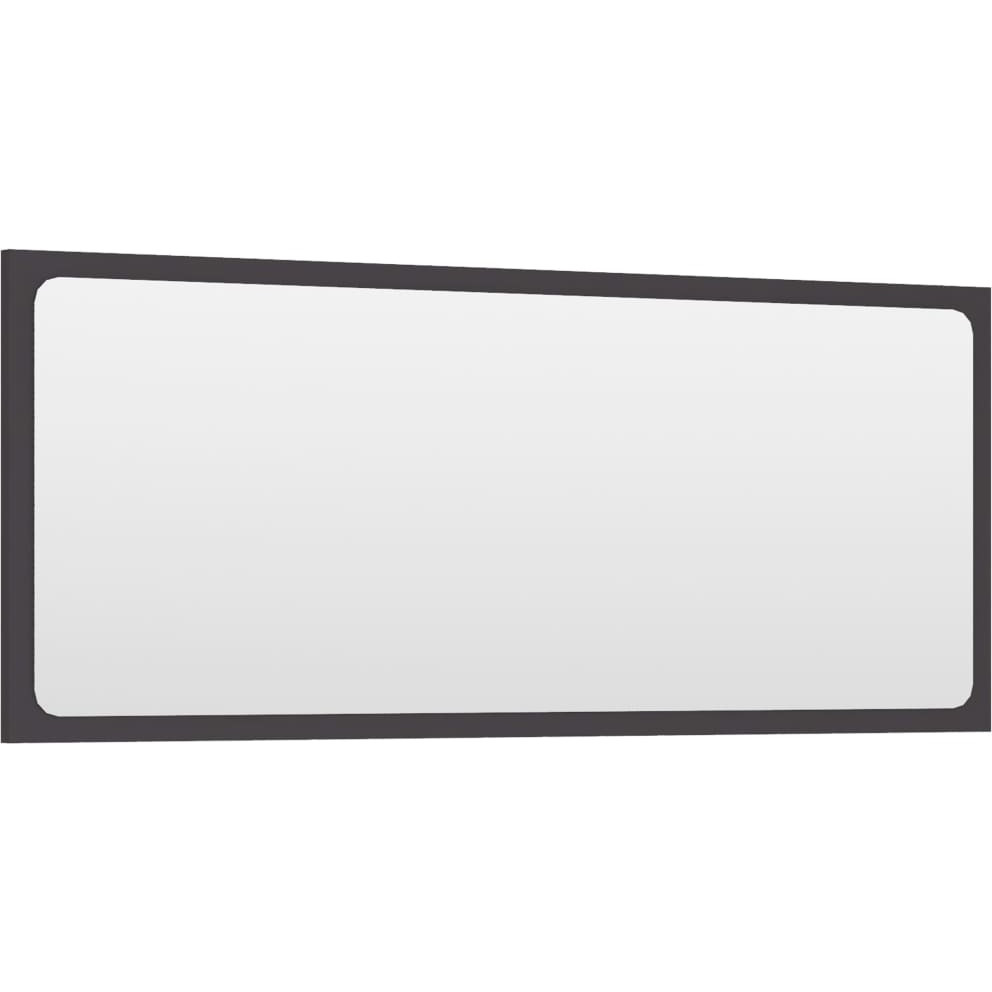 vidaXL Bathroom Mirror Gray 35.4&quotx0.6&quotx14.6" Engineered Wood