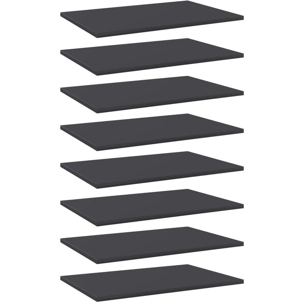 vidaXL Bookshelf Boards 8 pcs Gray 23.6&quotx15.7&quotx0.6" Engineered Wood