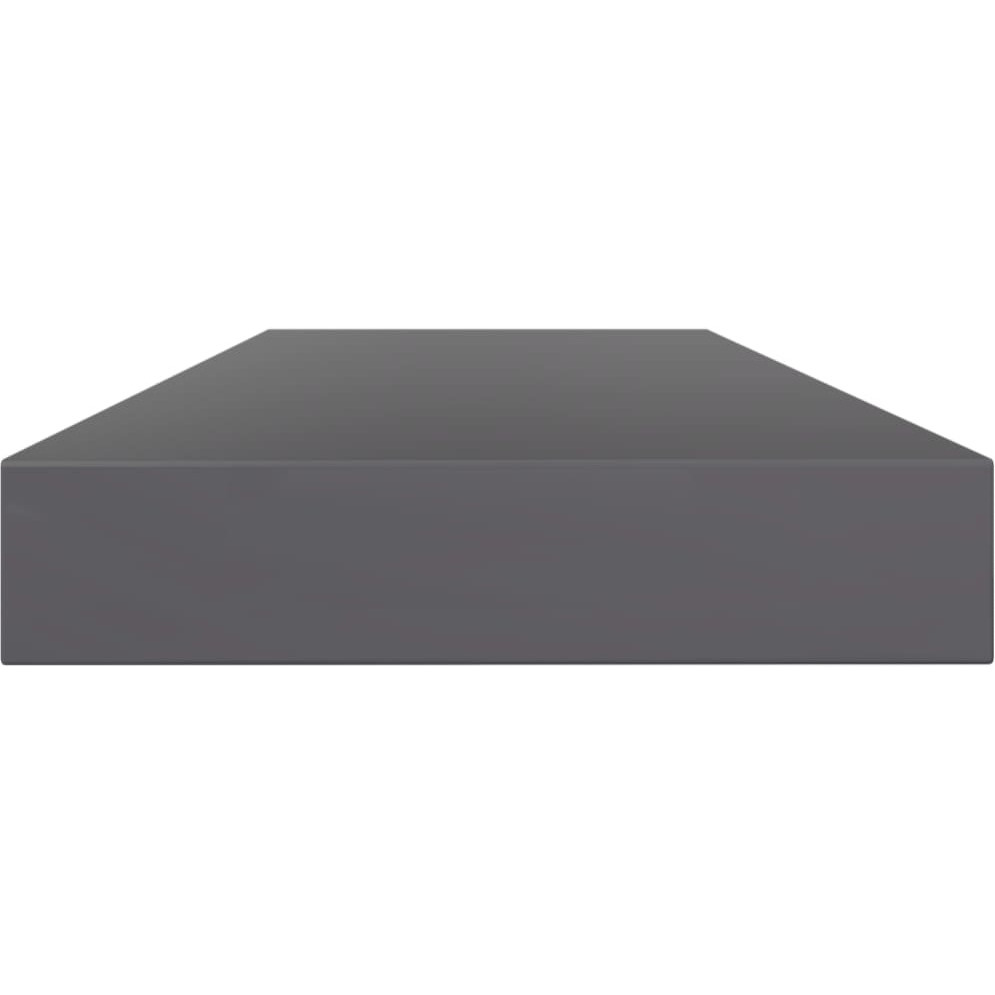 vidaXL Bookshelf Boards 4 pcs High Gloss Gray 39.4&quotx3.9&quotx0.6" Engineered Wood