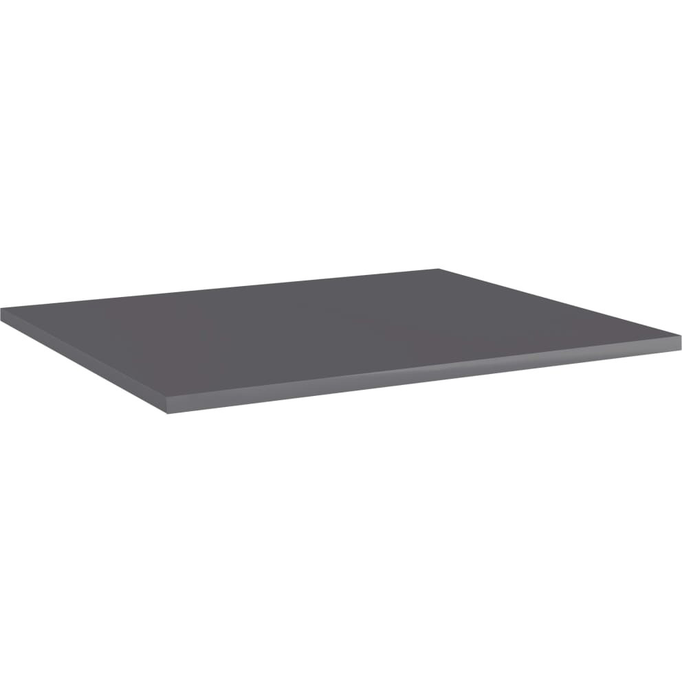 vidaXL Bookshelf Boards 8 pcs High Gloss Gray 23.6&quotx19.7&quotx0.6" Engineered Wood