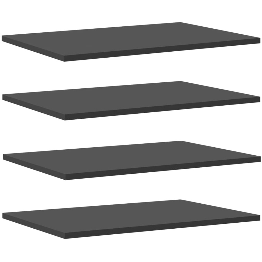 vidaXL Bookshelf Boards 4 pcs Gray 23.6&quotx15.7&quotx0.6" Engineered Wood