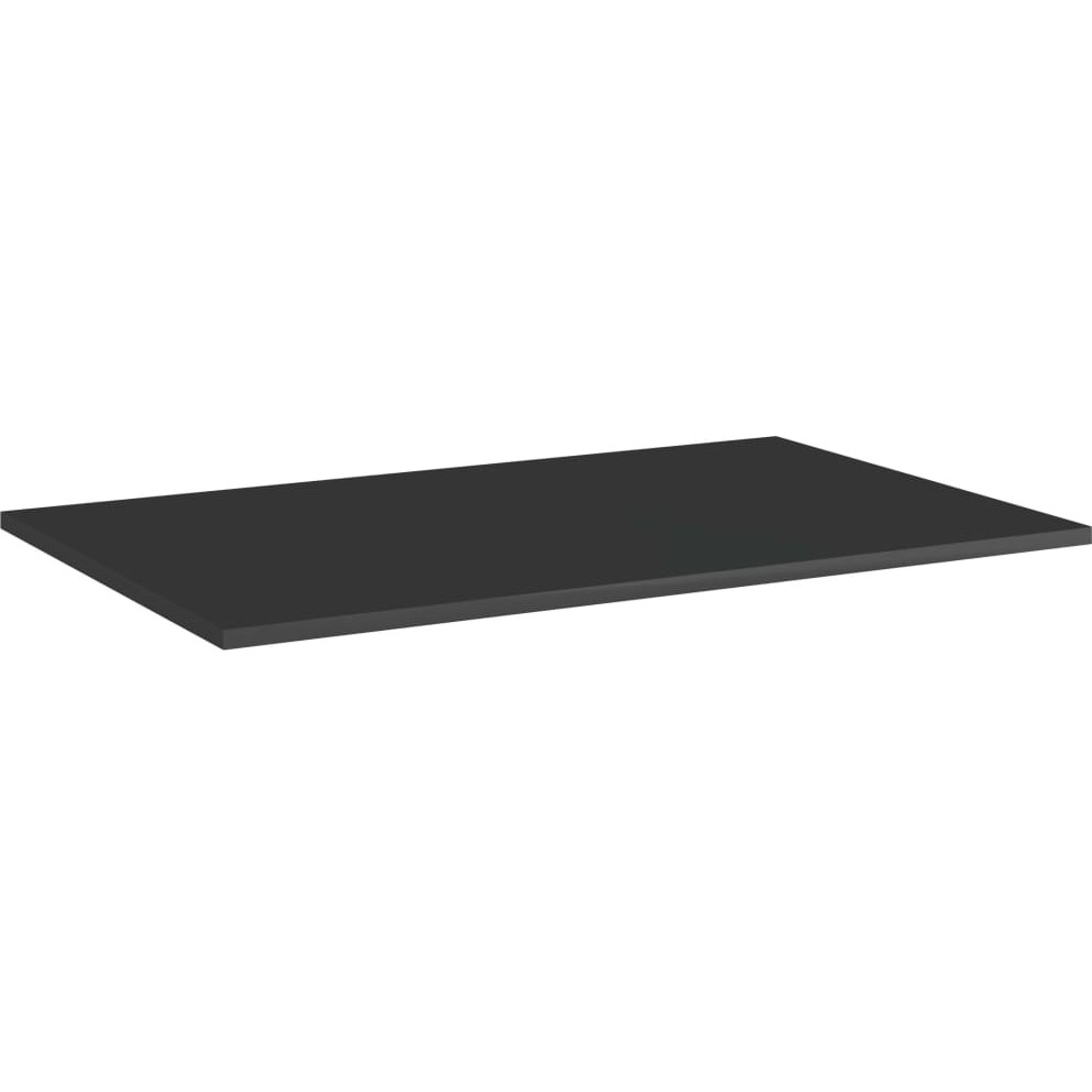vidaXL Bookshelf Boards 4 pcs High Gloss Black 31.5&quotx19.7&quotx0.6" Engineered Wood
