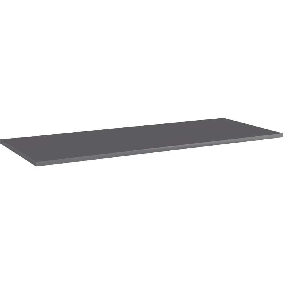 vidaXL Bookshelf Boards 4 pcs High Gloss Gray 39.4&quotx15.7&quotx0.6" Engineered Wood