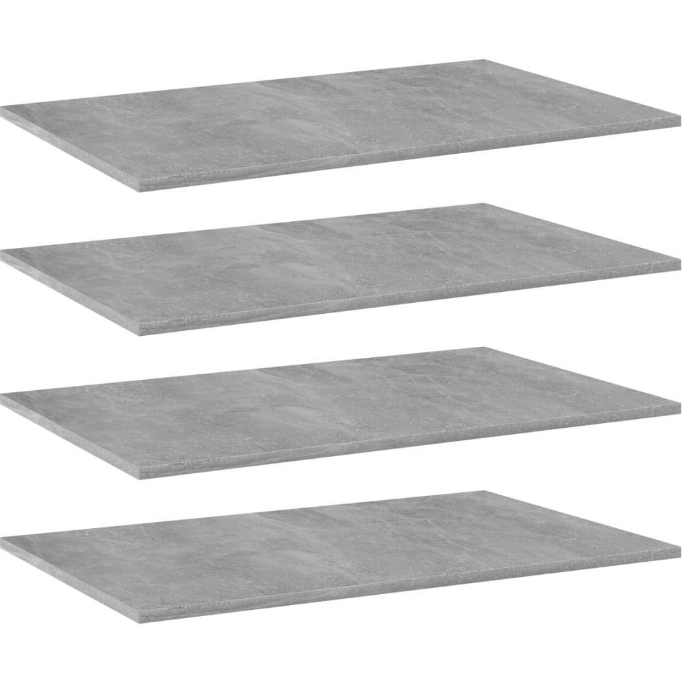 vidaXL Bookshelf Boards 4 pcs Concrete Gray 31.5&quotx19.7&quotx0.6" Engineered Wood