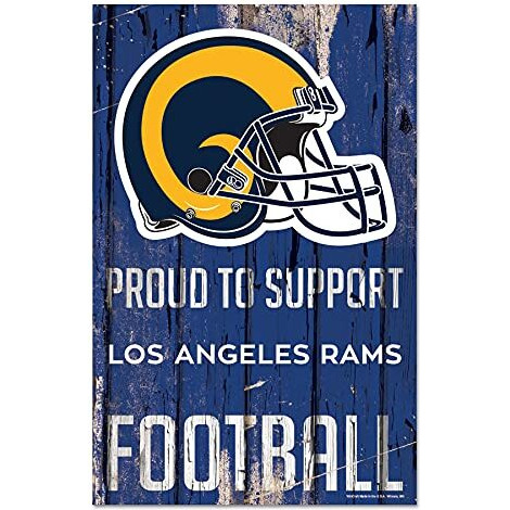 Los Angeles Rams Sign 11x17 Wood Proud to Support Design