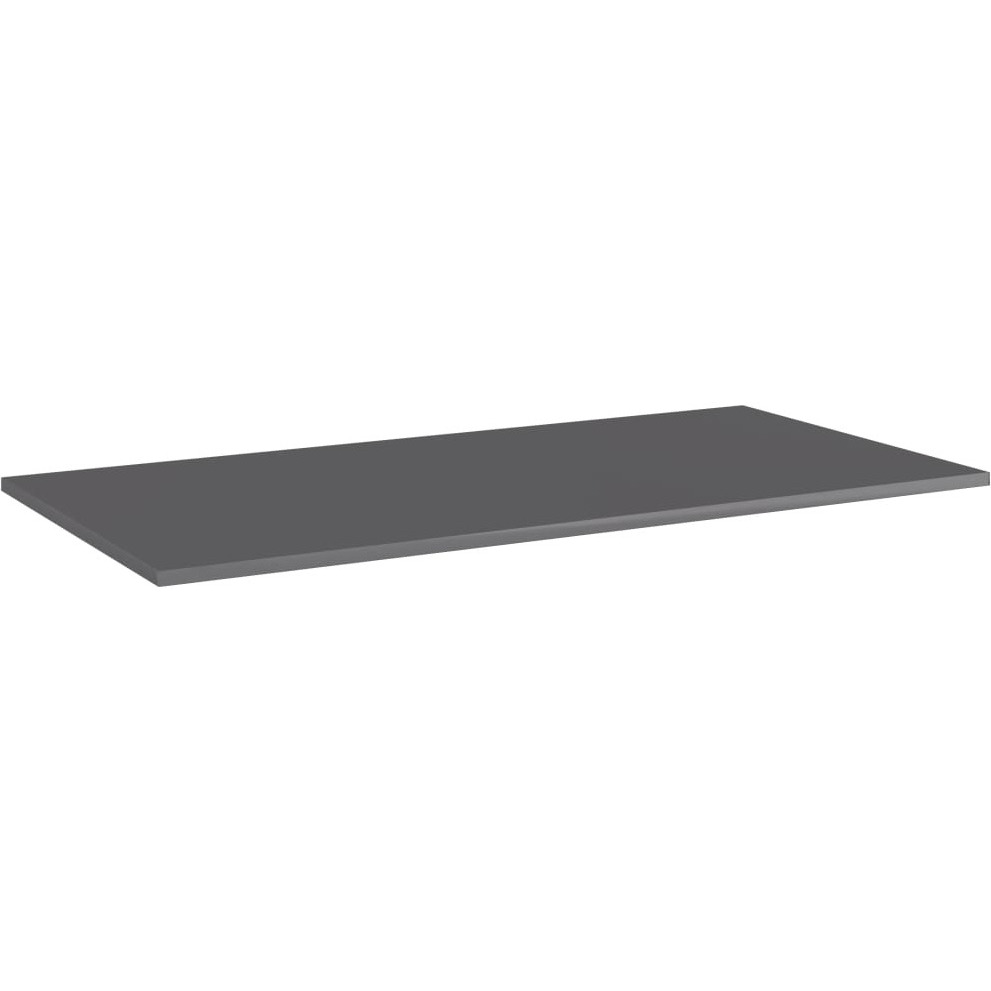 vidaXL Bookshelf Boards 8 pcs High Gloss Gray 31.5&quotx11.8&quotx0.6" Engineered Wood